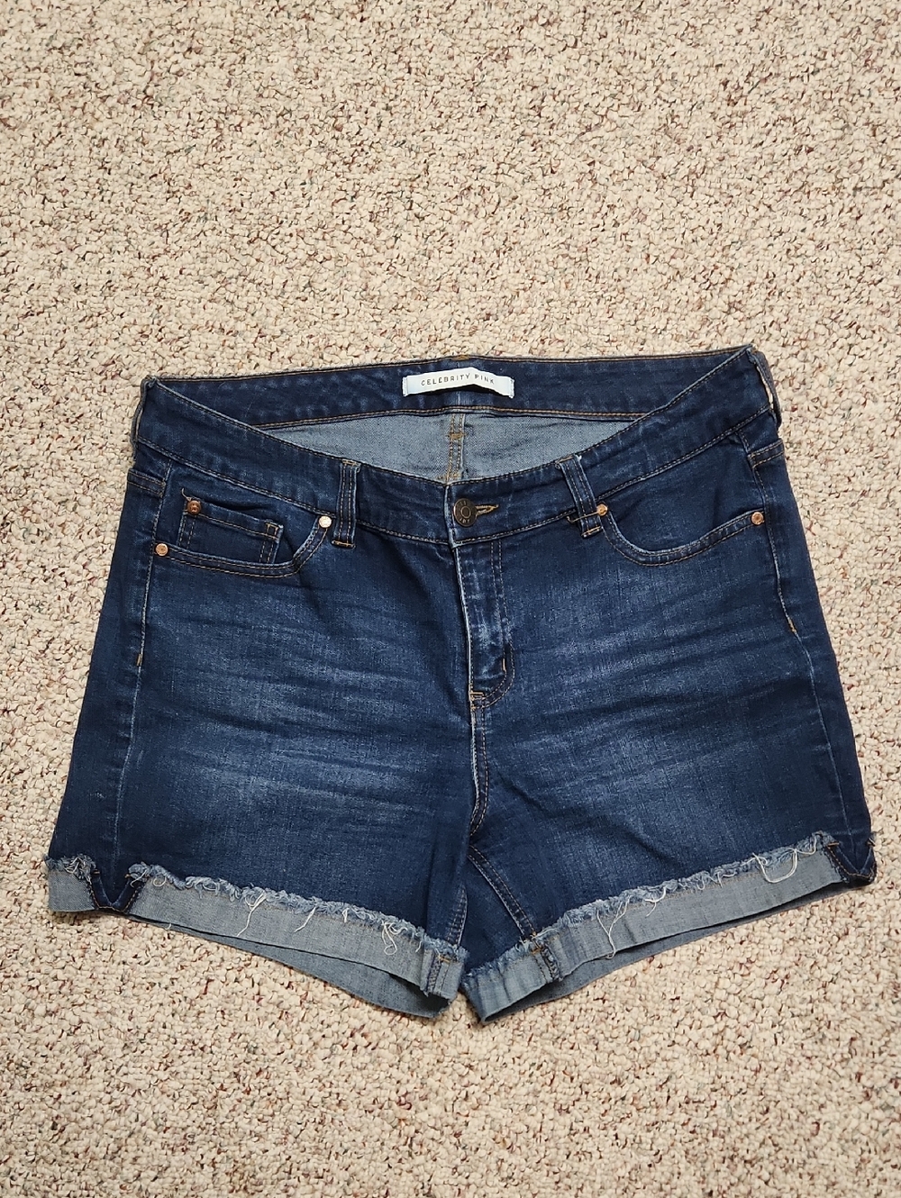 Celebrity Pink dark indigo denim shorts